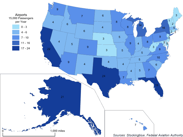 Heavily Used Airports in the US